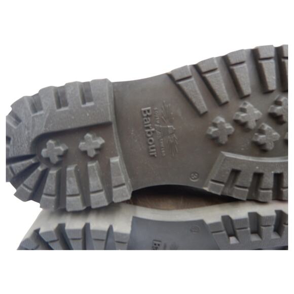 Barbour Hareshaw Faux Fur Lining Fold Down Winter Boots Brown Size UK 3 US 5 - Picture 9 of 11